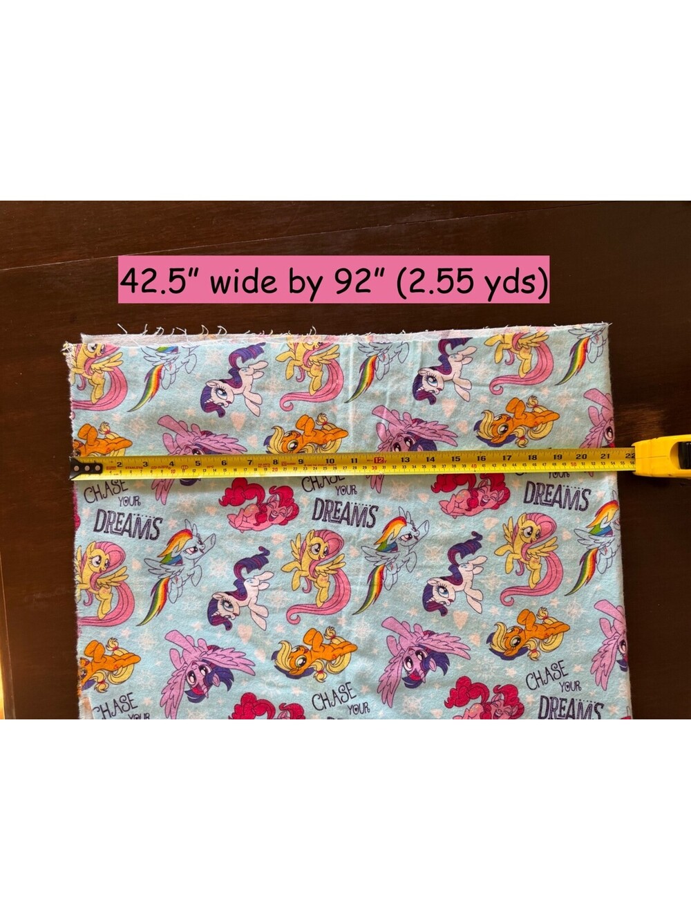 My Little Pony "Chase Your Dreams" Cotton Flannel Fabric Multicolor Light Blue